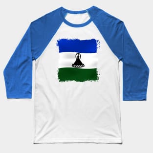 Lesotho Artwork Baseball T-Shirt